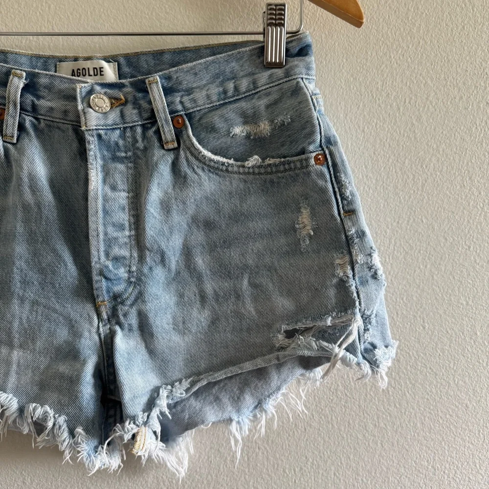 Agolde Parker Vintage Cut off Denim Shorts size 26 - Picture 6 of 10